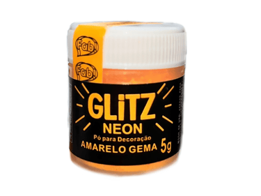Pó Decorativo Neon Glitz Amarelo Gema 5g - FAB